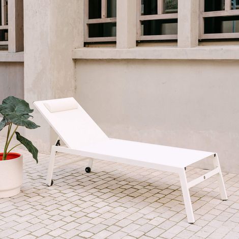 Transat de jardin en aluminium Jim