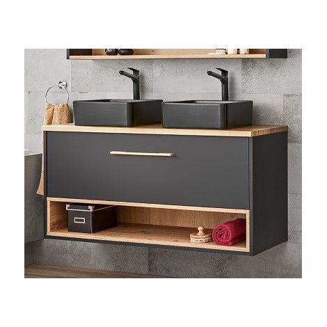 Ensemble meuble sous-vasque + vasques à poser - 120 cm - Brunei Cosmos - Livraison gratuite