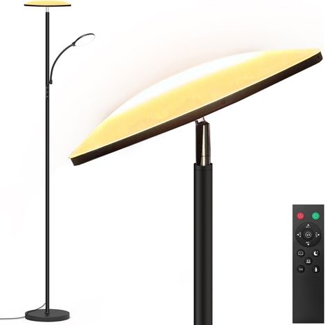 Bleosan – Lampadaire LED 42W sur pied avec télécommande – Luminosité réglable 5-100% – 3 températures de couleur 2700K-6500K – Design moderne pour salon (1/5)