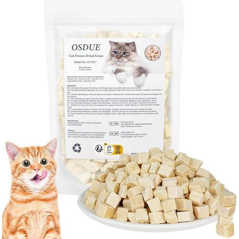 Lyophilisé Friandises pour Chat, 100g Snacks Poulet Lyophilisés (1/5)