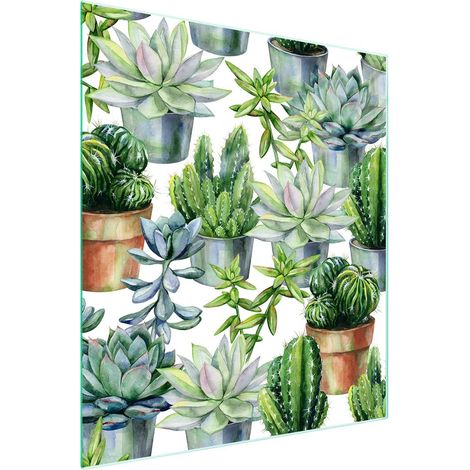 Planche à découper en verre 45x52 Cactus (1/5)