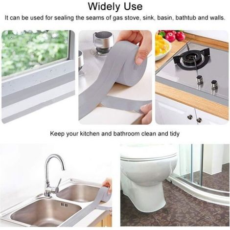 Ruban D Etanchéite - 38 mm x 3 2 m - Pour Joint Cuisine Salle De Bain - PVC - 1 Unite (1/5)