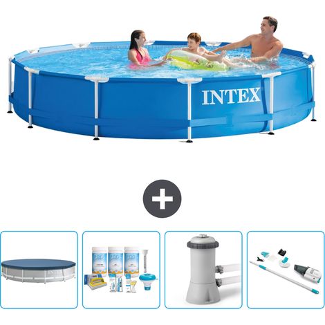 Intex Piscine Tubulaire Ronde - 366x76 cm - 5-pièces SCB5 (1/5)