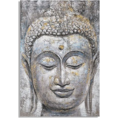 Toile Imprimée Déco "Bouddha Face" 80x120cm Multicolore (1/5)