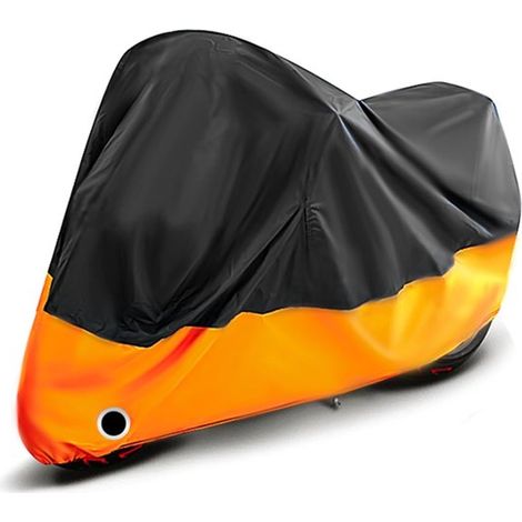 Housse pour moto - 265 x 105 x 125 cm - Housse pour scooter - Imperméable - 190T - Orange (1/5)