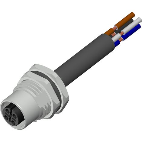 Cordon CPF 4 conducteurs , M12 Femelle, 750mm ( Prix pour 1 )