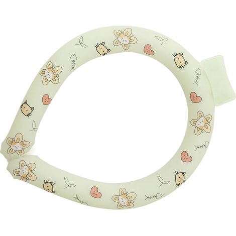 Refroidisseur de cou réutilisable en TPU et PCM, tube rafraîchissant pour le cou, tour de cou portable pour l'été par temps chaud, travailleurs et sportifs en extérieur, vert (1/5)