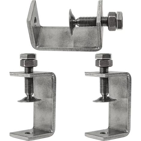 Morsetti a C in acciaio inossidabile 304 per impieghi gravosi da 65 mm, 3 pezzi, per morsetti, pinze e tenditori, utensili per la lavorazione del legno, fai da te e riparazioni (1/2)