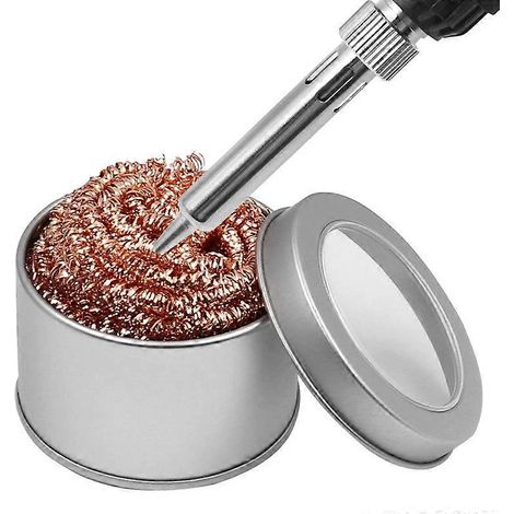 Boule de nettoyage pour fer à souder pour un décapage rapide de l'étain, nettoyant pour panne de fer à souder avec base, nettoyant pour panne de fer à souder électrique ( ) (1/5)