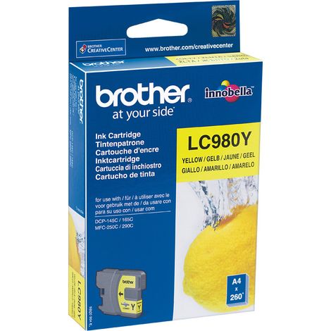 Brother LC-980Y cartuccia d'inchiostro 1 pz Originale Giallo (1/2)