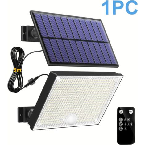 Wasserdichter Solarstrahler, Solarbeleuchtung für den Außenbereich, ferngesteuerte Außenbeleuchtung, geeignet für Gärten, Garagen, Terrassen und Einfahrten.