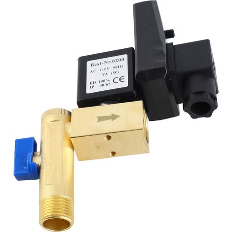 Vanne de vidange électronique automatique temporisée G1/2 DN15 pour condensats de compresseur d'air (AC110V) (1/5)