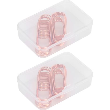 Lot de 24 pinces porte-stylo en acier inoxydable pour bloc-notes, journaux, factures, fournitures de bureau métalliques simples. (1/5)