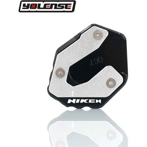 (Noir - NIKEN) Compatible avec les modèles YAMAHA NIKEN 2018-2020 et NIKEN GT 2019-2023 : béquille latérale, extension et support pour une meilleure stabilité. (1/3)