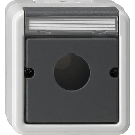 Gira Caja BSF Pulsador Ø 22,5 mm WG sup. Gris [027230], 0272 30
