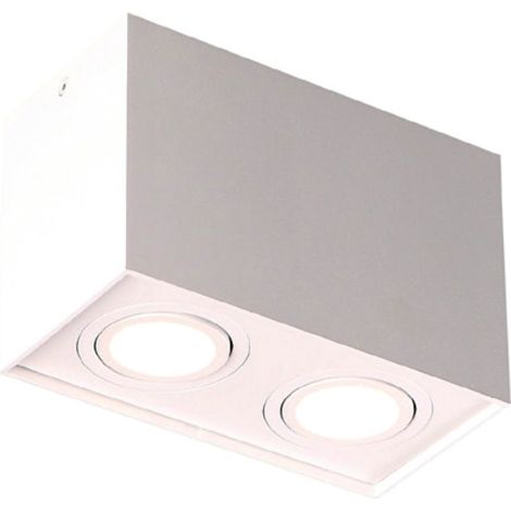 Faretto soffitto bianco doppio rettangolare GU10 Maxlight (1/2)