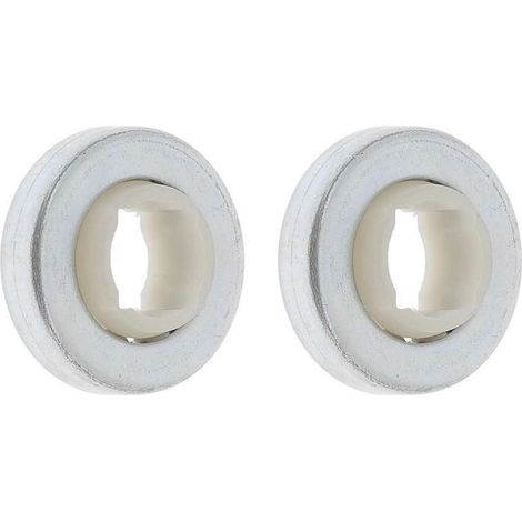 2x Rollladenkugellager, 28 mm Außendurchmesser, 12 mm Innendurchmesser und 10 mm Vierkantantrieb, aus Stahl und Nylon. Fenster, Jalousie, Öffnen, Schließen, Gehäuse, Winde, Käfig, gestanzt. (1/5)