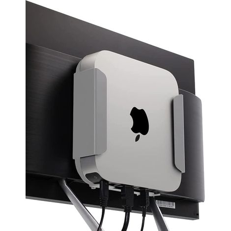 For Apple Mac Mini Tv Holder Multifunctional Support Router Carbon Steel Materials Apple Mac Mini Tv Box Stand Wall Mount Stand Accessory Rack (Apple Mac Mini, Black) (1/5)