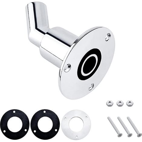 1 x Raccord d'échappement traversant, angle 135°, diamètre intérieur 24 mm, acier inoxydable 316, pour chauffages stationnement diesel (1/5)