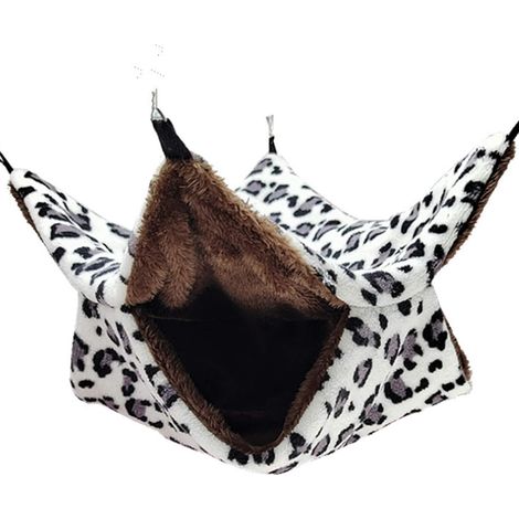 Hammock Bed Pet Hammock Double Layer Winter Warm Cage Nest for Sugar Glider Rat Guinea Pig Gerbil Mice Hamster(4，20x20cm) (1/5)