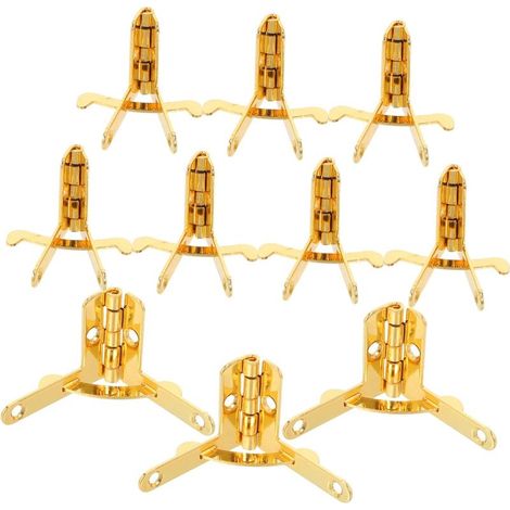Lot De 10 Charnières Pour Boîtes À Bijoux : Petites Charnières Métalliques Pliables À 90 degrés, Accessoires De Quincaillerie Pour Meubles De Coffre Au Trésor Pour Montage De (1/5)