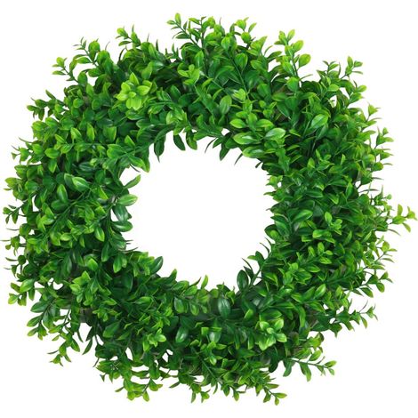 Couronne De Porte - Guirlande De Verdure Artificielle 43 Cm - Décoration Murale Et Fenêtre - 1 Pièce (1/5)