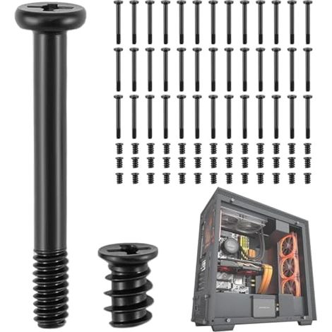 80 Pièces vis de boîtier d'ordinateur, vis autotaraudeuses pour ventilateurs de PC, pour le montage de ventilateurs de boîtier PC (1/5)