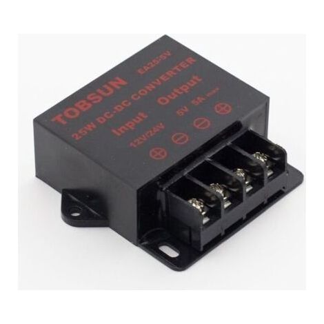 Converter Power Supply Transformer DC DC Voltage 12V24V to 5V 5A 25W DC Step Down Converter Adjustable for LED Screens, Automobiles, Power etc. (1/4)