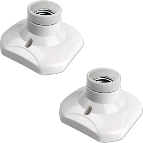 E27 Keramik-Lampenfassung, Modell B18, 90×55 mm Wandleuchtenfassung, geeignet für Aufputz- und Unterputzmontage