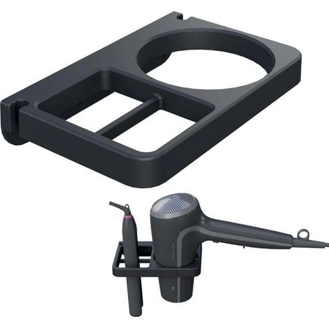 Soportes para secador y plancha de pelo, organizador universal de pared - Crezuo