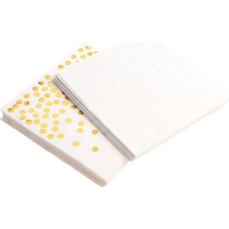 Serviettes, Roses, Or 33, 33 cm, Bande adhésive dorée 3 - Les serviettes sont douces, dorées (1/5)