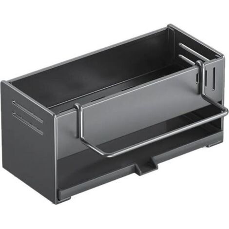Porte Eponge Evier Cuisine, Organisateur Evier Cuisine, Acier au Carbone Porte éponge, Rangement Eponge Cuisine Porte Éponge Évier avec Plateau D'égouttage Amovible