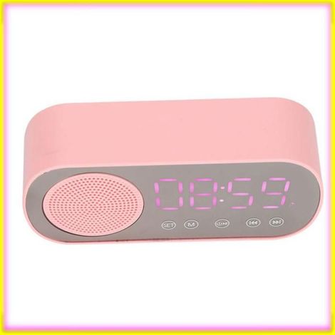 keenso Réveil haut-parleur Bluetooth Réveil Haut-parleur Réveil Numérique sans Fil avec Radio FM écran Miroir LED Double video (1/5)