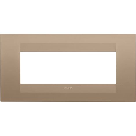 PLAQUE GEO RECTANGULAIRE 6P CUIVRE DOUX GEWISS GW16406VX