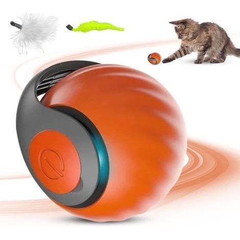 Interaktive Katzenspielzeugbälle, automatisch bewegliche Bälle für Katzen und Hunde, berührungsempfindlicher Rollball (1/4)