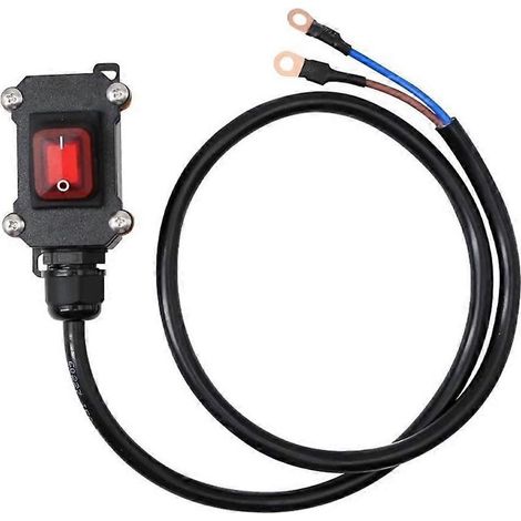 Interrupteur coupe-batterie 12 V pour motos bicylindres, haute puissance, étanche, en ABS, avec câble en cuivre de 30 cm. (1/5)