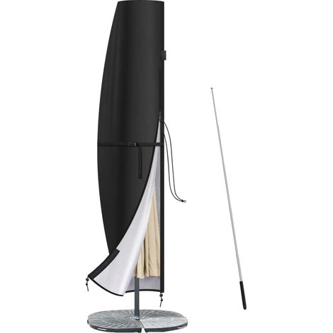 Grande Housse de Parasol avec Tige, Couverture de Parasol Tissu Oxford Protection Parasol Imperméable avec Fermeture éclair 507040cm (1/4)
