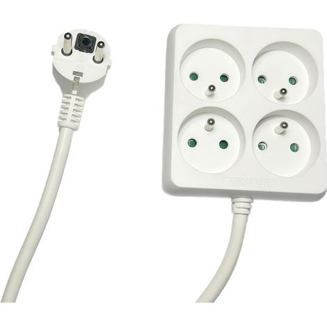 Divisor de 1,5 m, 4 puertos RJ45, para interiores, color blanco MC-PSSQUARE040150FRW (1/3)