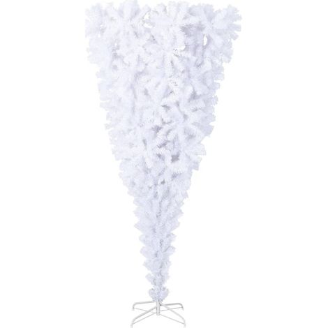 Sapin de Noël artificiel renversé avec support Blanc 240 cm vidaXL (1/5)