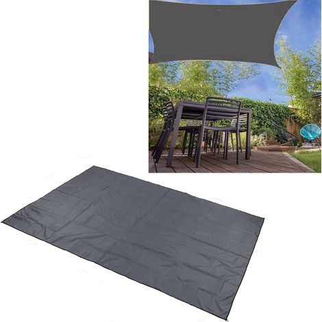 Voile d'ombrage rectangulaire 2 x 3 mètres, pliable, en tissu Oxford résistant à l'usure, protection UV, imperméable. (1/5)