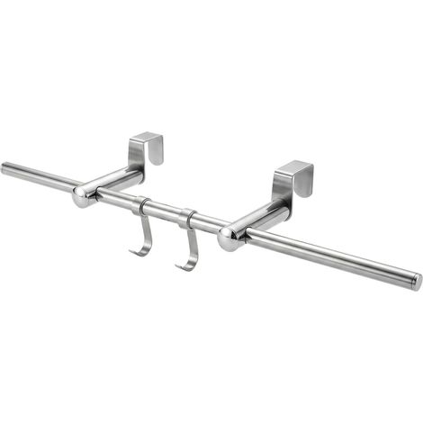 Porte-serviettes pour radiateur, support en acier inoxydable de 4 40 cm (15,75 pouces), fixation réglable avec 2 crochets pour salle de bain (1/5)