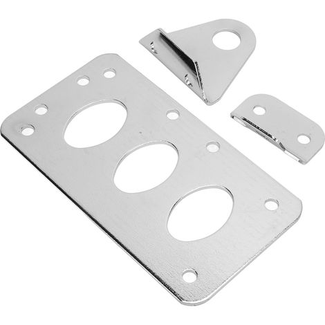 Kit de support universel pour feu stop de moto, fixation latérale, support de plaque d'immatriculation, remplacement pour Fatboy Iron 883 argent (1/5)