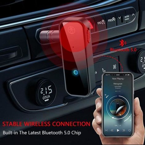 Récepteur Bluetooth - - C28 - Bluetooth 5.0 - Portée 10m - Microphone intégré (1/4)