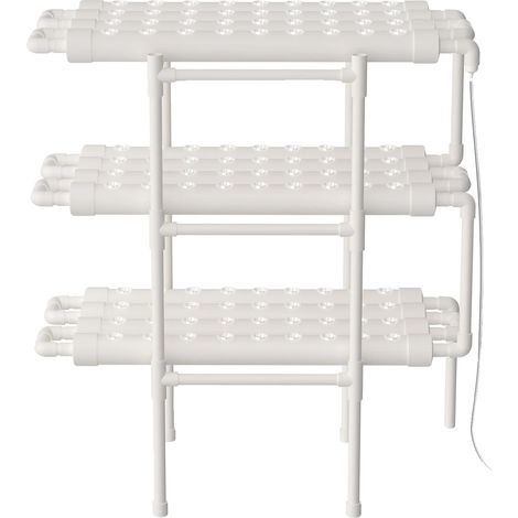 Sistema de cultivo sin suelo, jardín vertical, capacidad para 108 plantas, 3 capas. (1/2)