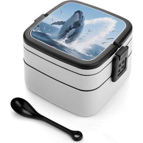 Boîte à bento empilable pour adultes, étanche, avec fermeture (1/5)