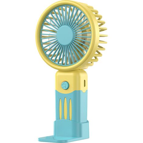 Mini ventilatore portatile pieghevole con funzione di ricarica USB – Ventilatore silenzioso e a basso consumo energetico, ideale per l'uso in viaggio, in ufficio e fuori casa - Crezuo