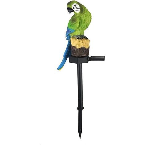 Perroquet Solaire Lumière De Jardin LED Ornement De Pelouse Extérieure Alimenté Jardin Oiseau Forme Éclairage Étanche Nouveauté Lampe Lampe De Forme Animale(vert)