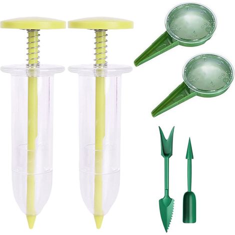 Distributore di semi, 6 pezzi Mini seminatrice di semi, seminatrice di semi, seminatrice manuale di semi da giardino, strumento per semina di semi piccoli, piantagione, verdure, fiori