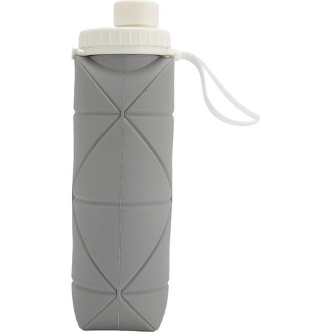 Wasserflasche 600ml Silikon, faltbar, tragbar, auslaufsicher, weiche Trinkflasche für Outdoor-Sportarten