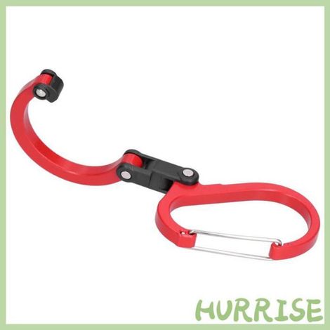 HURRISE Mousqueton en Alliage d'Aluminium D-Forme Crochet Montage Léger pour Camping Rouge (1/4)